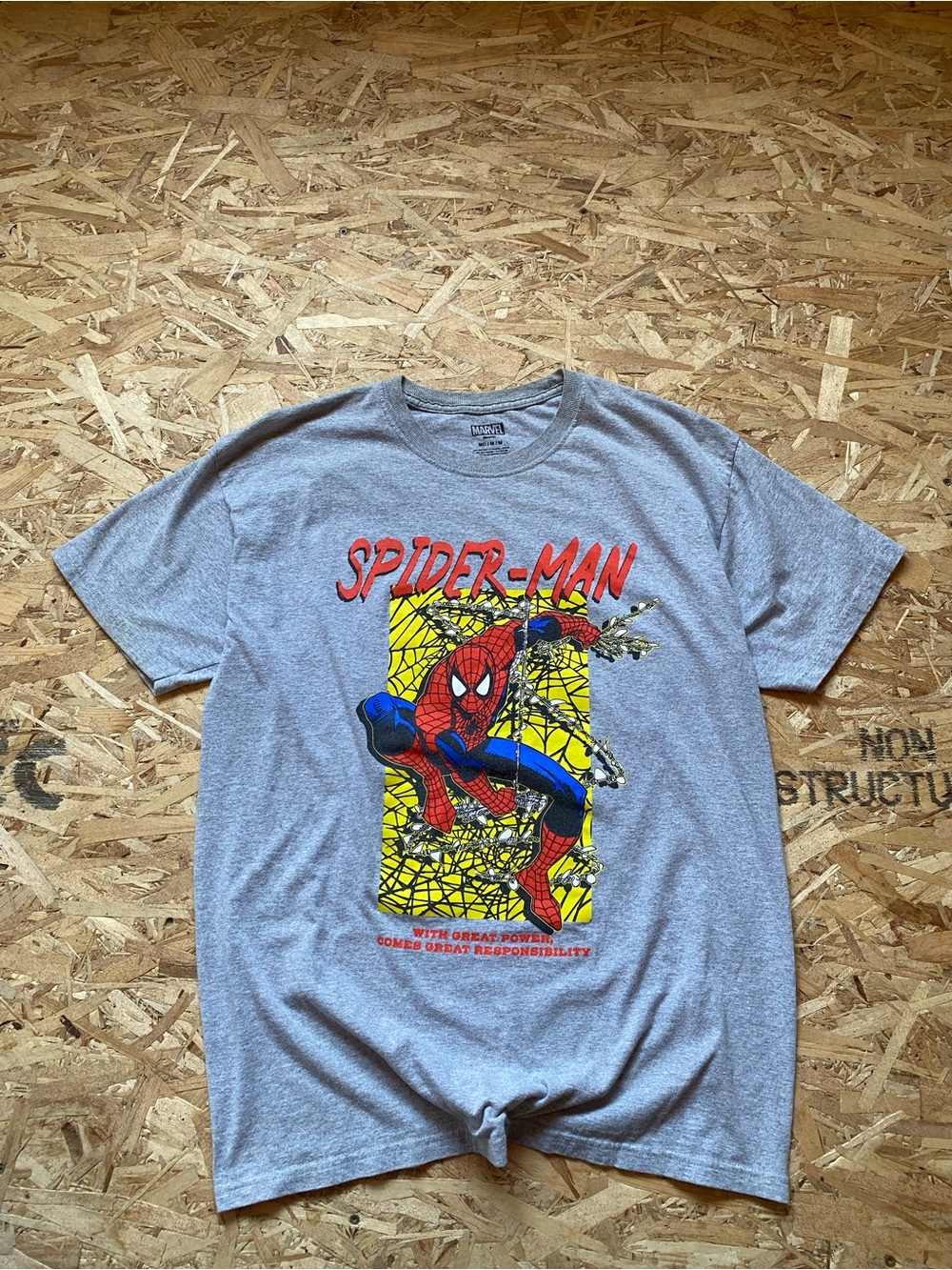 Marvel Spider-Man Graphic Tee - Gray, Red, Blue, Yellow